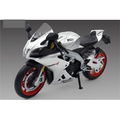 shuishuicui 1 12 für Apulia RSV4 Legierung Motorrad Modell Sammlung Männer Jungen Miniatur Spielzeug Sammlung Memorial Dekoration 17CM(White) von shuishuicui