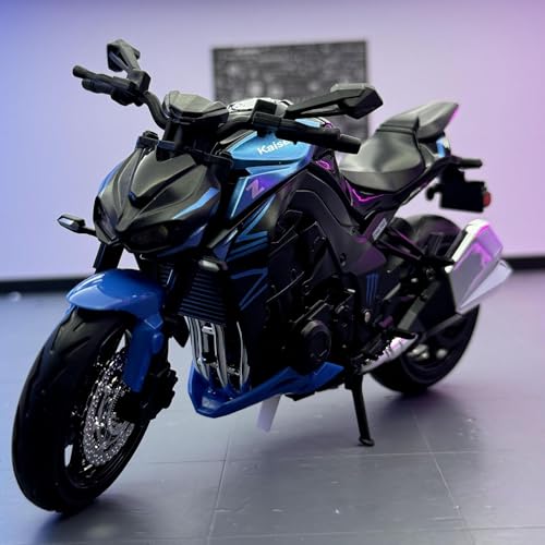 shuishuicui 1 12 für Kawasaki Z1000 Legierung Lokomotive Motorrad Modell Spielzeug Dekoration Schreibtisch Sammlung Jungen Spielzeug Geschenk(Blue) von shuishuicui