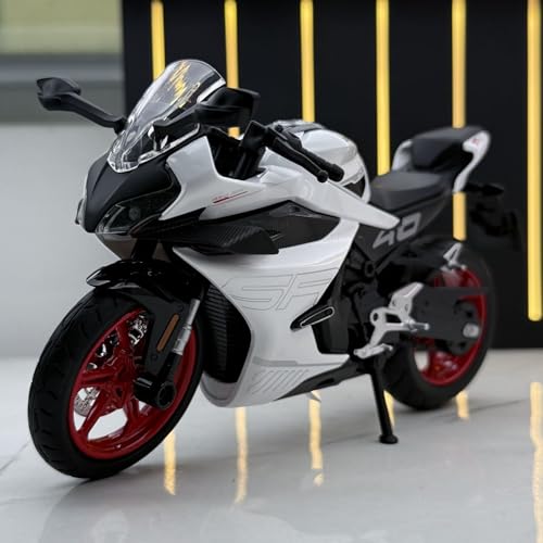 shuishuicui 1 12 für Springbok 450SR Legierung Motorrad Modell Sammlung Herren Miniatur Spielzeug Dekoration 17CM(White) von shuishuicui