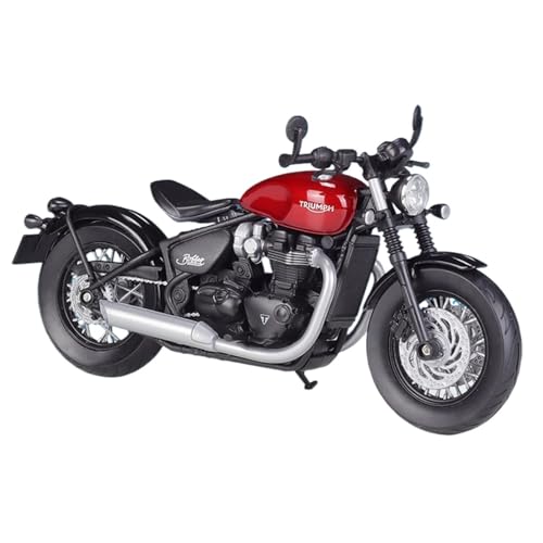 shuishuicui 1 12 für Triumph Bonneville Bobber Legierung Motorrad Modell Dekoration Schreibtisch Souvenirs Spielzeug Serie Männer Jungen(Red) von shuishuicui