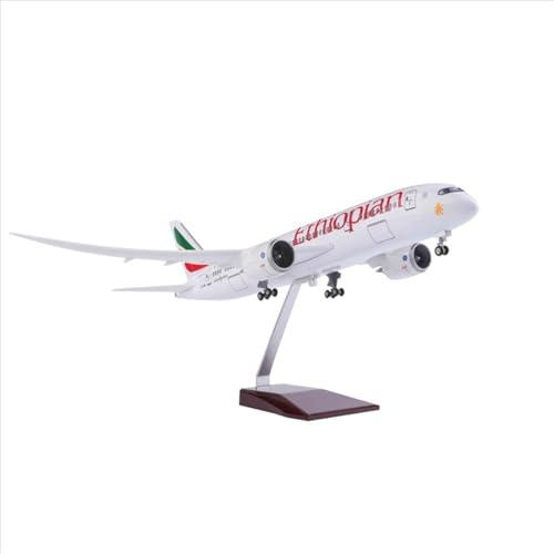 shuishuicui 1 130 for Ethiopian Airlines for Boeing 787 Alloy Airplane Model with Wheels Static Desktop Decoration von shuishuicui