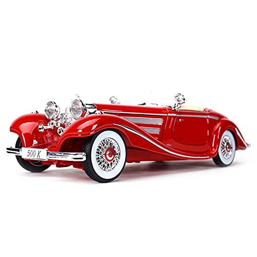 shuishuicui 1 18 1936 Für 500k Typ Roadster Special Grey Static Diecast Fahrzeuge Modellauto Spielzeug für Geschenksammlung(Rot) von shuishuicui
