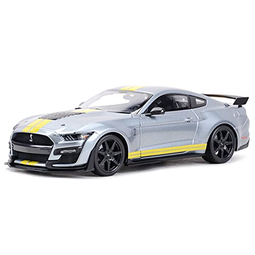 shuishuicui 1 18 2020 Für Mustang Shelby Cobra Gt500 Statische Legierung Diecast Simulation Sportwagen Modell Spielzeug Für Jungen Geschenk(Silber) von shuishuicui