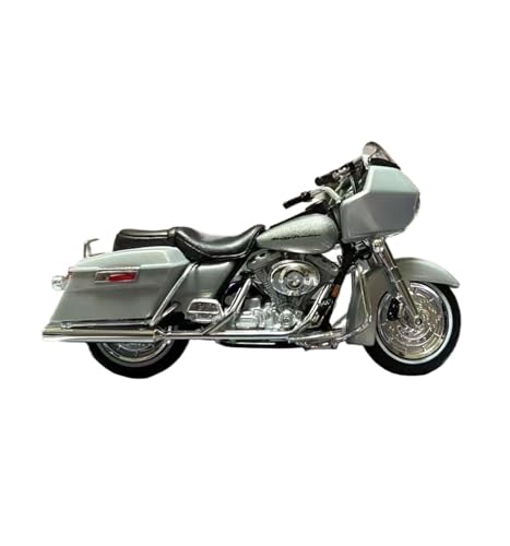 shuishuicui 1 18 Für Harley-Davidson Legierung Motorrad Modell Klassische Simulation Spielzeug Ornament Herren Kollektion 5,5 Zoll(Silver) von shuishuicui
