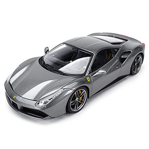 shuishuicui 1 18 für 488 GTB Raffinierte Version Sportwagen Legierung Diecast Spielzeugauto Modell Für Jungen Geschenksammlung Dekoration(Gray) von shuishuicui