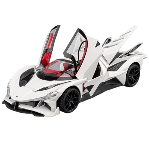 shuishuicui 1 18 für Apollo EVO Legierung Auto Modell Spielzeug 27cm Dekorative Schreibtisch Männer Jungen Sammeln Souvenirs(White) von shuishuicui