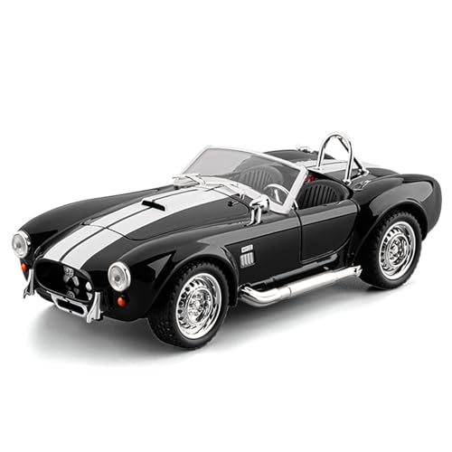 shuishuicui 1 22 für Ford Mustang Cobra Cabrio Legierung Auto Modell 20CM Geschenk Spielzeug Sammlung Dekoration Memorial Männer(Black) von shuishuicui