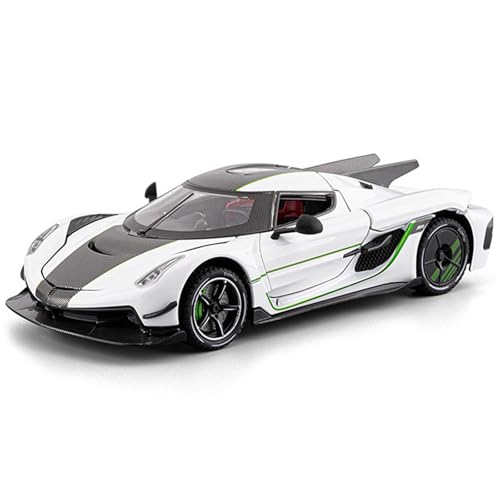 shuishuicui 1 24 Für Koenigsegg Jasco Legierung Automodell Spielzeugauto Sammlung Dekoration Schreibtisch Männer Und Frauen Gedenkgeschenk 8 Zoll(White) von shuishuicui