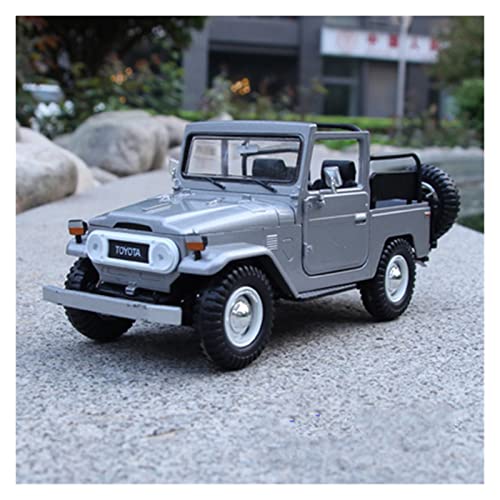 shuishuicui 1 24 Für Toyota FJ40 Cruiser Legierung Automodell Diecasts Spielzeug Geländewagen Simulation Kinder Geschenk(Silber) von shuishuicui