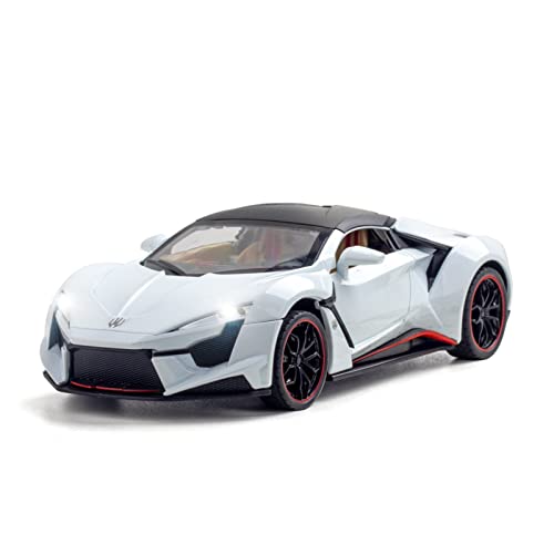 shuishuicui 1 24 for LYKAN Fenyr Hypersport Legierung Automodell Metall Fahrzeug Junge Sammlung Geschenk Kinder Neues Spielzeug(White) von shuishuicui