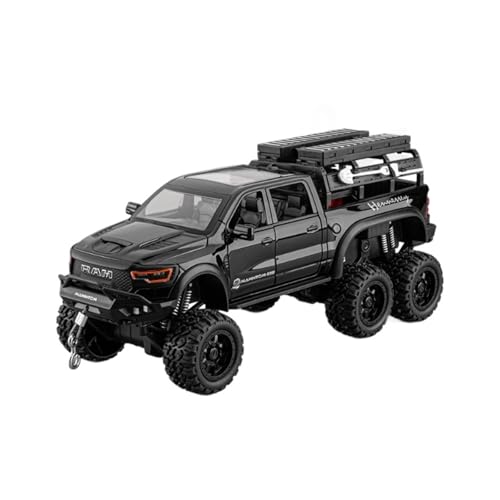 shuishuicui 1 24 für Dodge Mammoth Pickup Geländewagen Legierung Automodell Dekoration Sammlung Miniatur Spielzeug für Männer Sammlung(Black) von shuishuicui