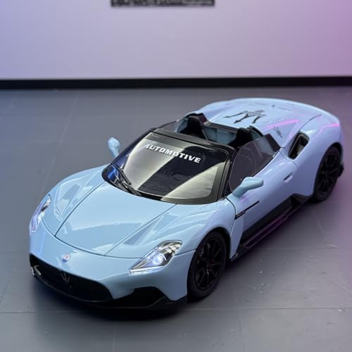 shuishuicui 1 24 für Maserati MC20 Cabrio Legierung Auto Modell 8 Zoll Spielzeug Für Männer Und Jungen Zu Sammeln Dual Modus Display Schreibtisch(Blue) von shuishuicui