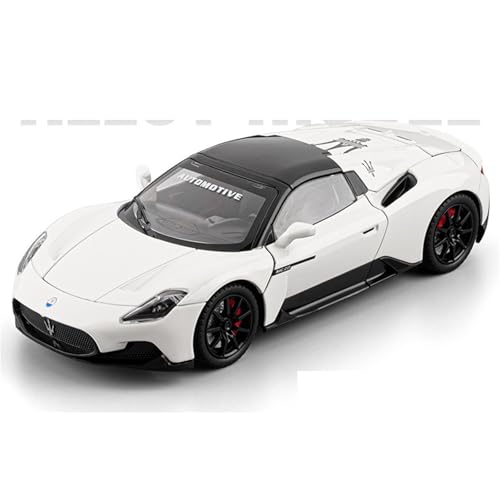 shuishuicui 1 24 für Maserati MC20 Cabrio Legierung Auto Modell 8 Zoll Spielzeug Für Männer Und Jungen Zu Sammeln Dual Modus Display Schreibtisch(White) von shuishuicui