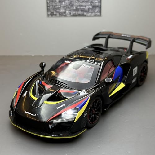 shuishuicui 1 24 für McLaren Senna GTR Track Edition Legierung Automodell Spielzeug Geschenk Sammlung Dekoration Männer Jungen Schreibtischdekoration(Black) von shuishuicui