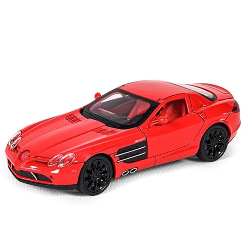 shuishuicui 1 24 für Mercedes SLR Sportwagen Legierung Automodell Spielzeugsammlung Gedenk 20CM Dekorierter Schreibtisch für Männer und Jungen(Red) von shuishuicui