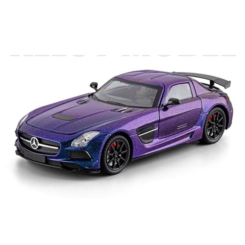 shuishuicui 1 24 für Mercedes SLS AMG Sportwagen Legierung Auto Modell Spielzeug Sammlung 8 Zoll Dekorative Schreibtisch Jungen Gedenk(Purple) von shuishuicui