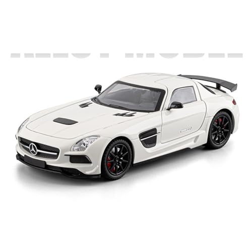 shuishuicui 1 24 für Mercedes SLS AMG Sportwagen Legierung Auto Modell Spielzeug Sammlung 8 Zoll Dekorative Schreibtisch Jungen Gedenk(White) von shuishuicui