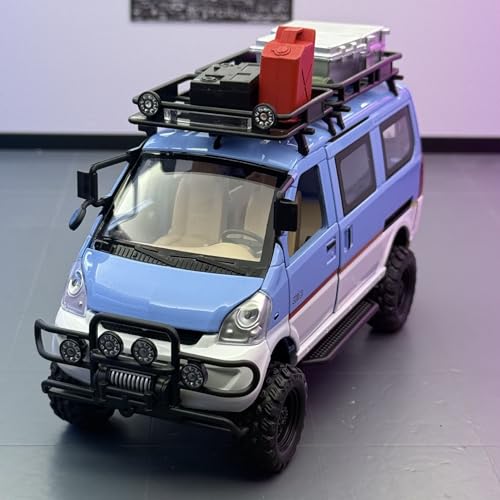 shuishuicui 1 24 für Mitsubishi Delica Off-Road Version Legierung Auto Modell Spielzeug Sammlung 16CM Schreibtisch Dekoration Jungen Geschenk(Blue) von shuishuicui