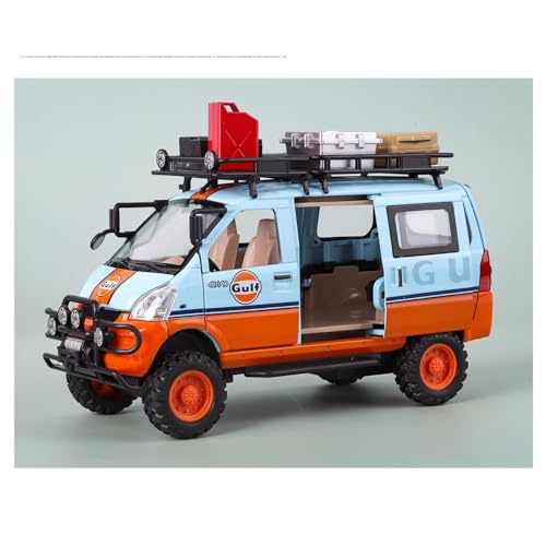 shuishuicui 1 24 für Mitsubishi Delica Off-Road Version Legierung Auto Modell Spielzeug Sammlung 16CM Schreibtisch Dekoration Jungen Geschenk(Orange) von shuishuicui