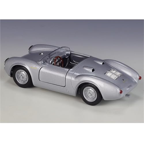 shuishuicui 1 24 für Porsche 550 Spyder Cabrio Legierung Auto Modell Spielzeug Silber Dekorative Desktop Sammlung Gedenk Männer 15CM von shuishuicui