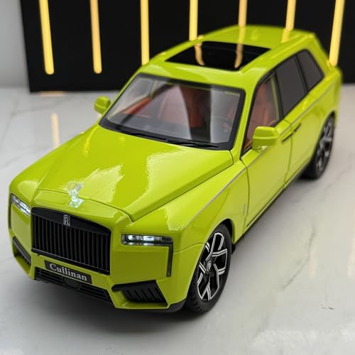 shuishuicui 1 24 für Rolls-Royce Cullinan Geländewagenmodell Legierung Spielzeug Dekoration Schreibtisch 8 Zoll Sammlung Memorial Männer und Frauen(Yellow) von shuishuicui
