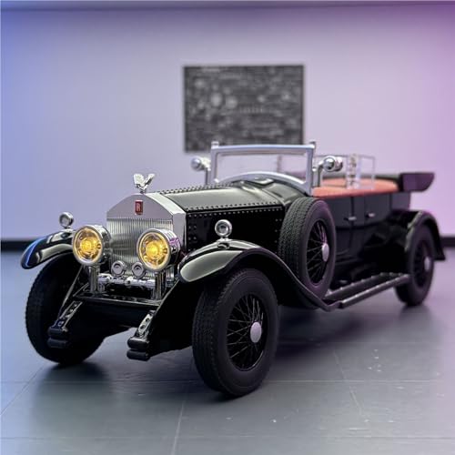 shuishuicui 1 24 für Rolls-Royce Phantom Generation Oldtimer Legierung Auto Modell Spielzeug 22CM Herren Jungen Sammlung Dual Modus Display Schreibtisch(Black) von shuishuicui