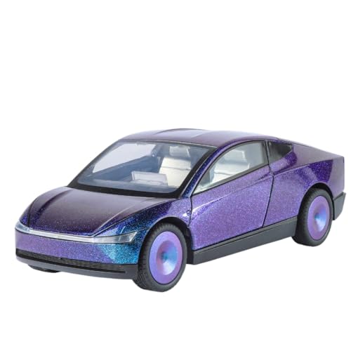 shuishuicui 1 24 für Tesla Robotaxi Legierung Auto Modell Spielzeug Sammlung 7 Zoll Schreibtisch Dekoration Memorial Geschenk für Männer(Purple) von shuishuicui