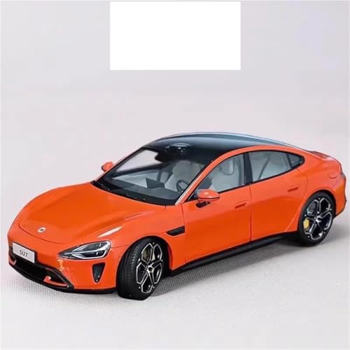 shuishuicui 1 24for Mi SU7 Automodell Legierung Geschenkbox Sammlerstück Für Männer Und Jungen Geschenk Schreibtischdekoration 8 Zoll(Orange) von shuishuicui