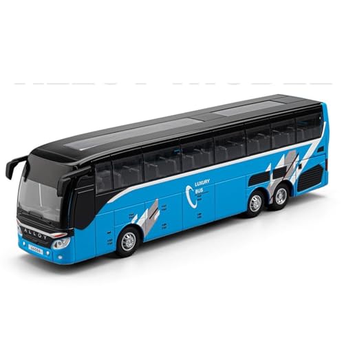 shuishuicui 1 30 für Business Langstrecken-Einzeldeckerbus Legierung Automodell Spielzeug 10 Zoll Dekoration Schreibtisch Memorial Collection Jungen(Blue) von shuishuicui