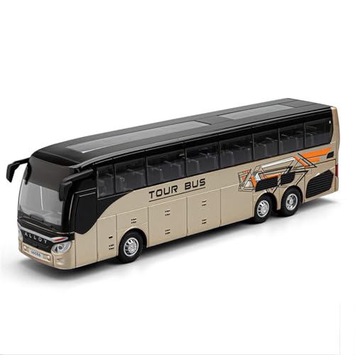 shuishuicui 1 30 für Business Langstrecken-Einzeldeckerbus Legierung Automodell Spielzeug 10 Zoll Dekoration Schreibtisch Memorial Collection Jungen(Gold) von shuishuicui