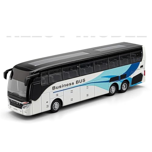 shuishuicui 1 30 für Business Langstrecken-Einzeldeckerbus Legierung Automodell Spielzeug 10 Zoll Dekoration Schreibtisch Memorial Collection Jungen(White) von shuishuicui