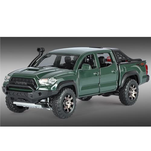 shuishuicui 1 32 for Toyota Tacuma Pickup Alloy Car Model Toy Collection 7 Inch Decoration Desk Boys Commemorate(Green) von shuishuicui