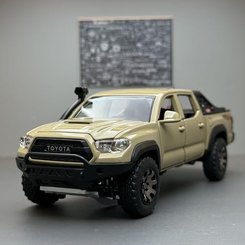 shuishuicui 1 32 for Toyota Tacuma Pickup Alloy Car Model Toy Collection 7 Inch Decoration Desk Boys Commemorate(Yellow) von shuishuicui