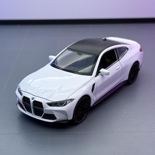 shuishuicui 1 32 für BMW M4 Legierung Auto Modell Spielzeug 6 Zoll Dekorative Sammlung Graduierung Schreibtisch Männer Jungen(White) von shuishuicui