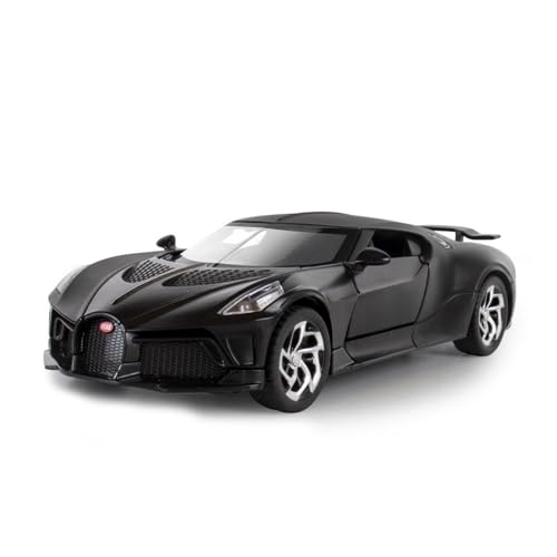 shuishuicui 1 32 für Bugatti Black Night Sound Legierung Automodell Spielzeugsammlung Souvenir Geschenk 6 Zoll Herren Dekorativer Schreibtisch(Black) von shuishuicui