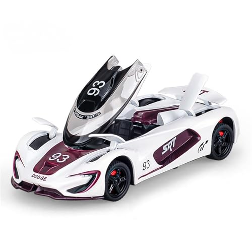 shuishuicui 1 32 für Dodge Tomahawk SRT Legierung Auto Sport Auto Modell Spielzeug 6 Zoll Dekorative Schreibtisch Sammlung Jungen(White) von shuishuicui