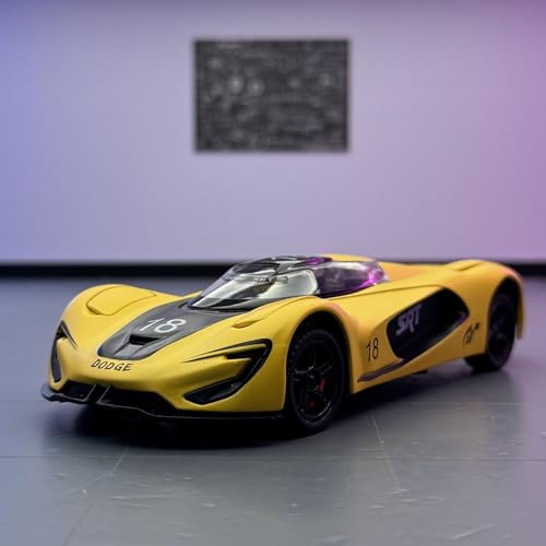 shuishuicui 1 32 für Dodge Tomahawk SRT Legierung Auto Sport Auto Modell Spielzeug 6 Zoll Dekorative Schreibtisch Sammlung Jungen(Yellow) von shuishuicui