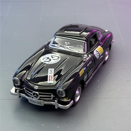 shuishuicui 1 32 für Mercedes 300SL Track Edition Legierung Auto Display 15CM Sammlung Geschenk Erwachsene Miniatur Spielzeug(Black) von shuishuicui