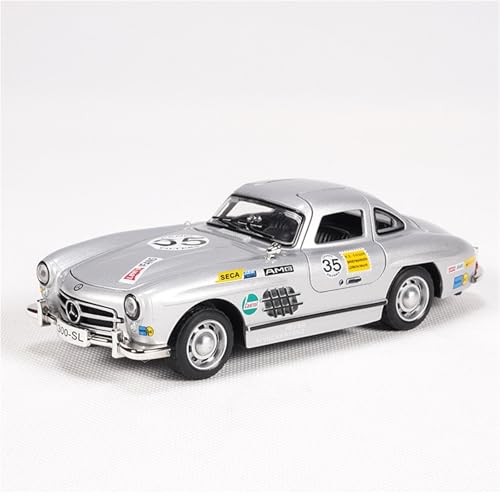 shuishuicui 1 32 für Mercedes 300SL Track Edition Legierung Auto Display 15CM Sammlung Geschenk Erwachsene Miniatur Spielzeug(Silver) von shuishuicui