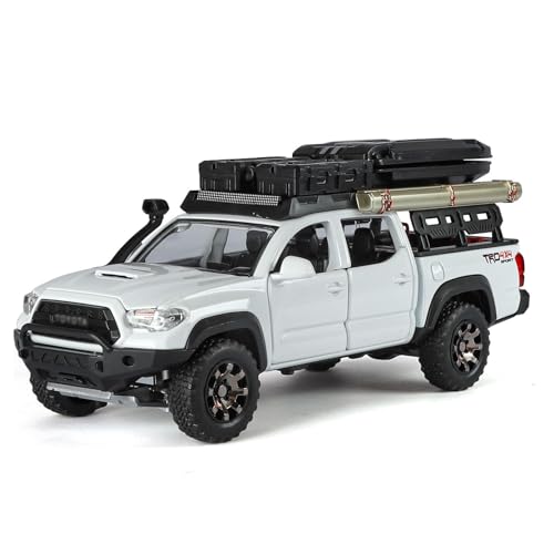 shuishuicui 1 32 für Toyota Tacuma Touring Edition Legierung Auto Modell Spielzeug Sammlung 7 Zoll Dekorative Schreibtisch Jungen Gedenk(White) von shuishuicui