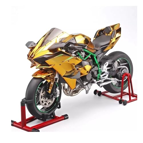 shuishuicui 1 6 Für Kawasaki H2R Premium-Legierung Motorradmodell 12 Zoll Dekoratives Desktop-Souvenir Spielzeug Sammlerstück Für Männer Und Jungen(Metallic) von shuishuicui