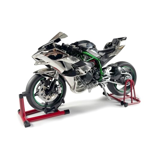 shuishuicui 1 6 Für Kawasaki H2R Premium-Legierung Motorradmodell 12 Zoll Dekoratives Desktop-Souvenir Spielzeug Sammlerstück Für Männer Und Jungen(Silver) von shuishuicui