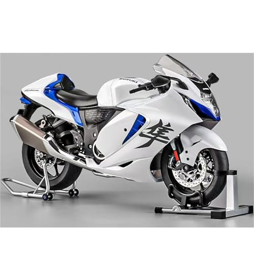 shuishuicui 1 6 für Suzuki Hayabusa Hochwertiges Legierungsmotorradmodell 16 Zoll Dekorative Schreibtisch-Souvenir-Spielzeugserie Männer Jungen(White) von shuishuicui