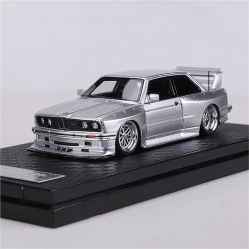 shuishuicui 1 64 für BMW BMW E30 Wide Body Modifikation Harz Auto Modell Sammlung Männer Miniatur Spielzeug Dekoration(Silver) von shuishuicui