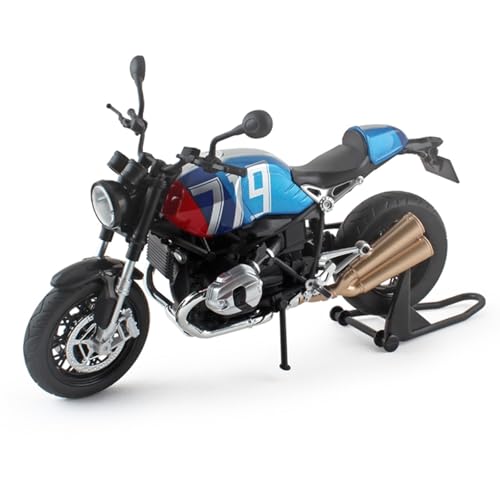 shuishuicui 1 9 für BMW Latte Alloy Motorrad High-End-Spielzeug 9-Zoll-Dekorative Schreibtisch-Kollektion für Herren/Jungen in Geschenkbox(Blue) von shuishuicui