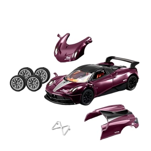 shuishuicui 143 Für Pagani Zonda R Legierung Automodell Spielzeug Zerlegbar 4 Zoll Sammlerstück Gedenkgeschenk Für Männer(Purple) von shuishuicui