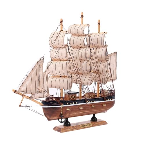 shuishuicui 30CM Segelbootmodell Braun Wohndekoration Wohnzimmer Schlafzimmer Arbeitszimmer Display Handgefertigtes Boot Geburtstagsgeschenk Für Männer Und Frauen von shuishuicui
