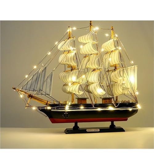 shuishuicui 40CM Segelbootmodell aus handgefertigtem Holzboot Männliches Abschlussgeschenk Weibliches Schlafzimmer Dekoratives Kunsthandwerk Kinderzimmer von shuishuicui