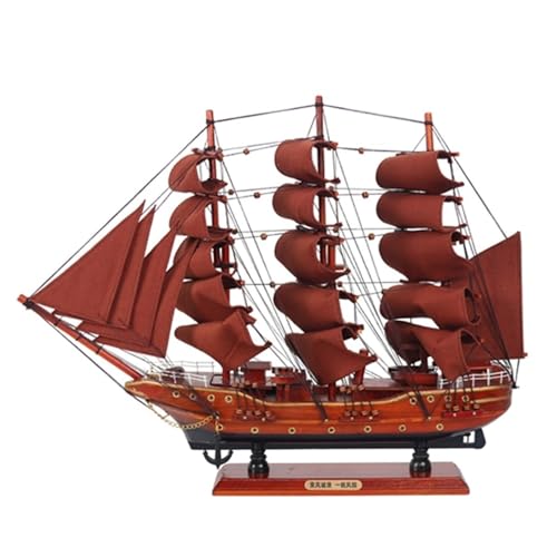 shuishuicui 48CM Segelbootmodell Massivholz Handgefertigte Bootsdekoration Büro Kinderzimmer Schreibtisch Retro-Stil Ornament Männer und Frauen Geschenke von shuishuicui