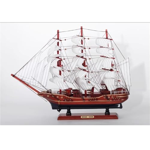 shuishuicui 48CM Segelbootmodell Massivholz Handgefertigte Bootsdekoration Büro Kinderzimmer Schreibtisch Retro-Stil Ornament Männer und Frauen Geschenke von shuishuicui